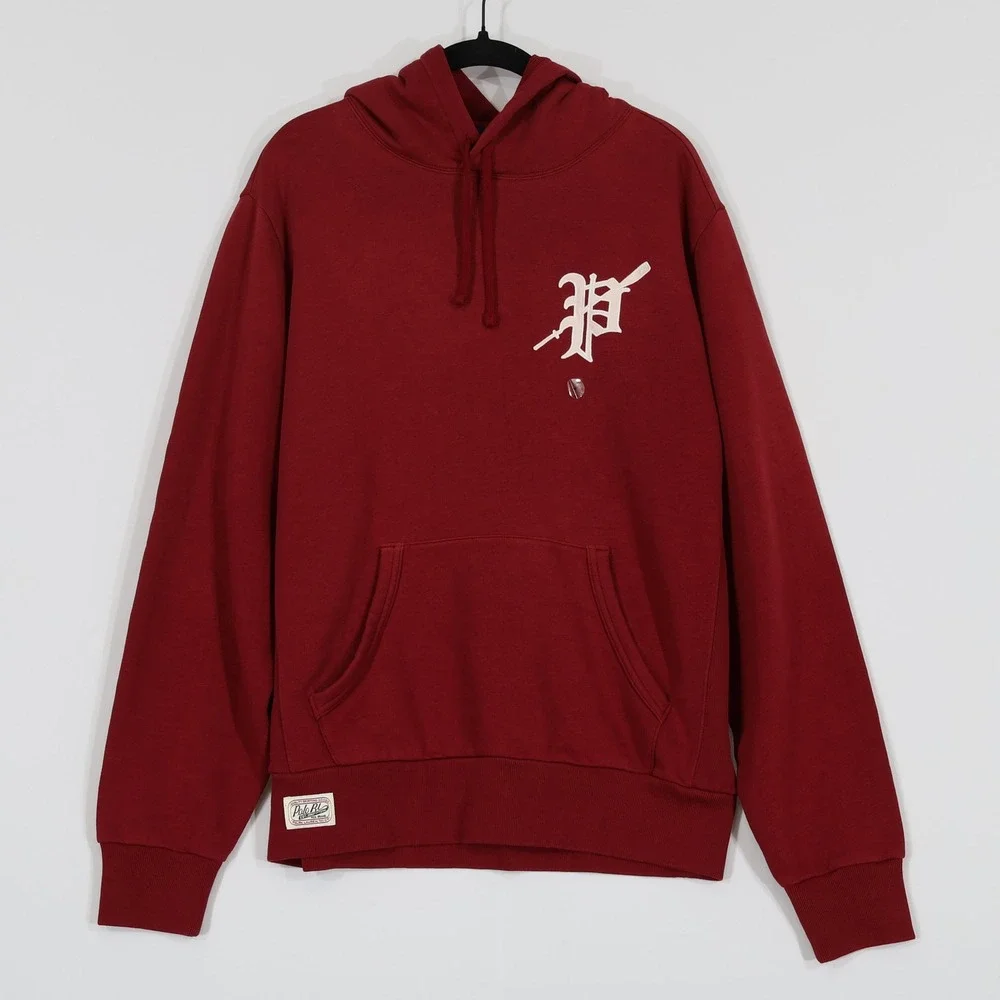Polo Ralph Lauren Vintage Rowing Hoodie Mens M Burgundy Collegiate Preppy NWT